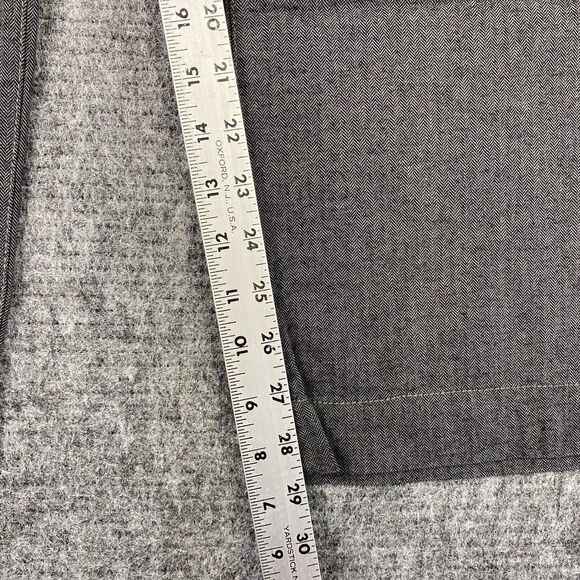 Old Navy Pants Mens 35 Gray Herringbone Chino Loose Straight Leg Business Formal - Picture 9 of 11